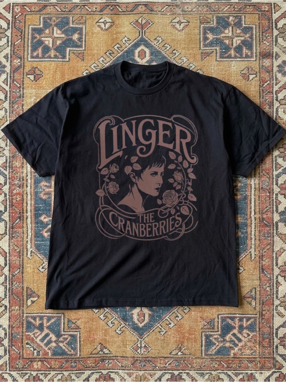 "Linger" The Cranberries Band Graphic Tee - Black